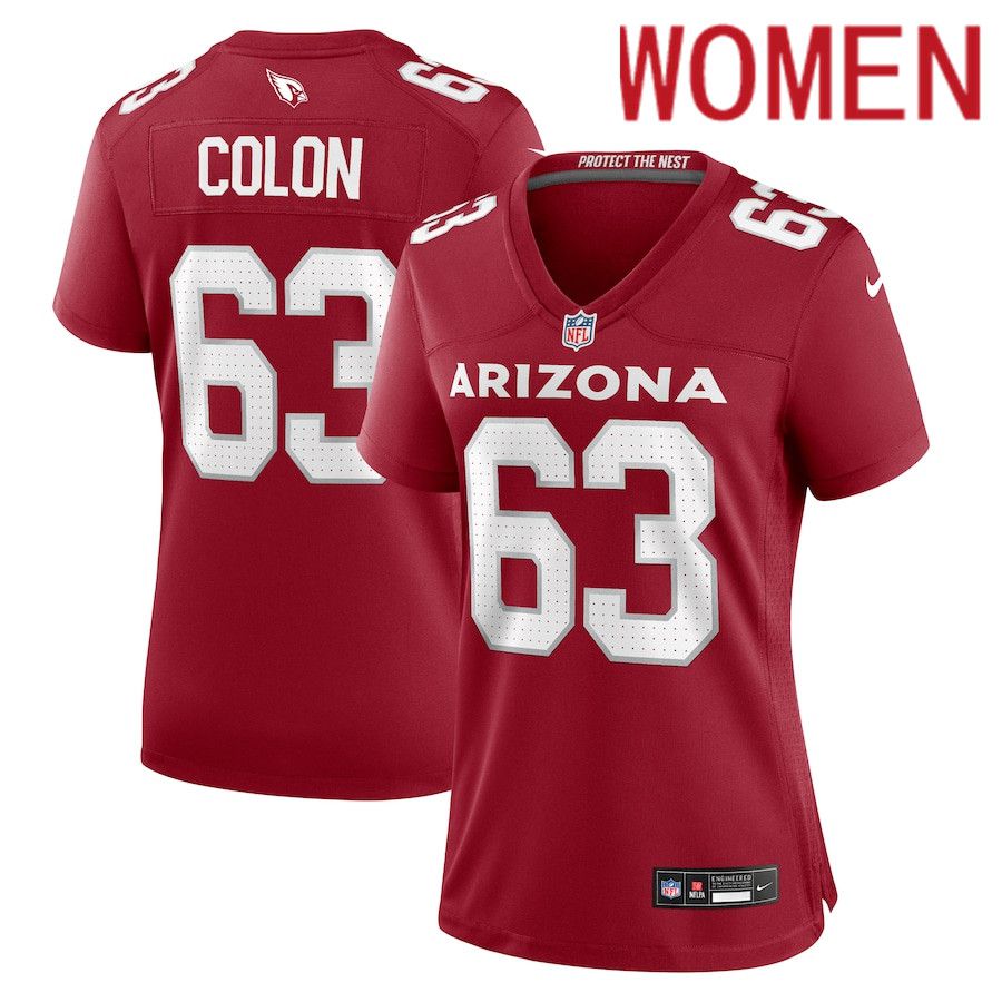 Women Arizona Cardinals #63 Trystan Colon Nike Cardinal Team Game NFL Jersey->women nfl jersey->Women Jersey